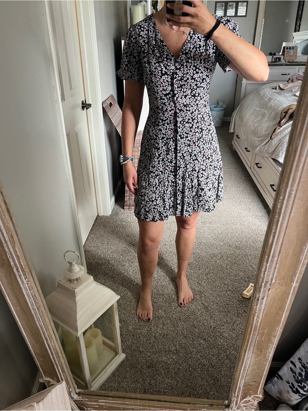 Madewell Flutter-Sleeve Mini Dress in Floral NWT